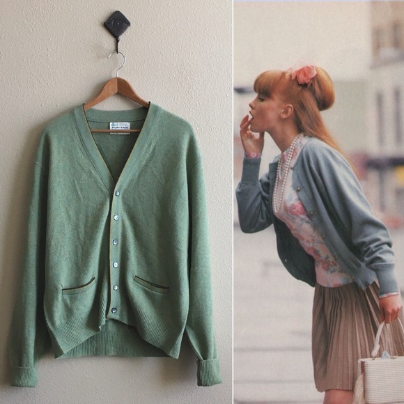 Vintage Sweaters - ’60s / Sage Cardigan